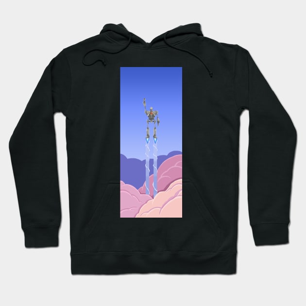 Iron Giant Pixel - Day Variant Hoodie by rokrjon